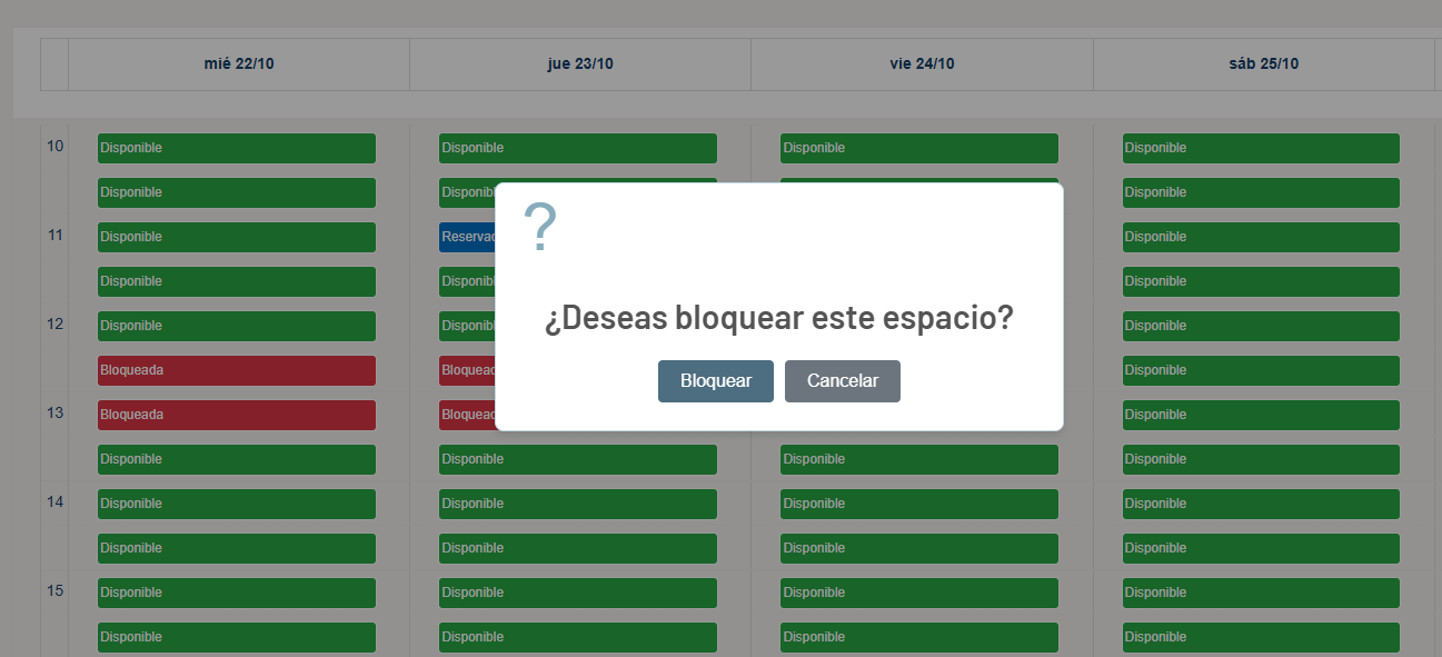 Gestión de disponibilidad