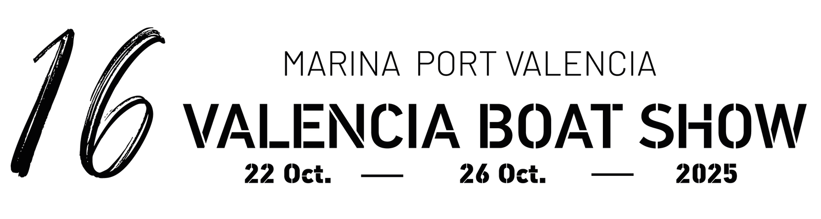 Logo Valencia Boat Show Negro
